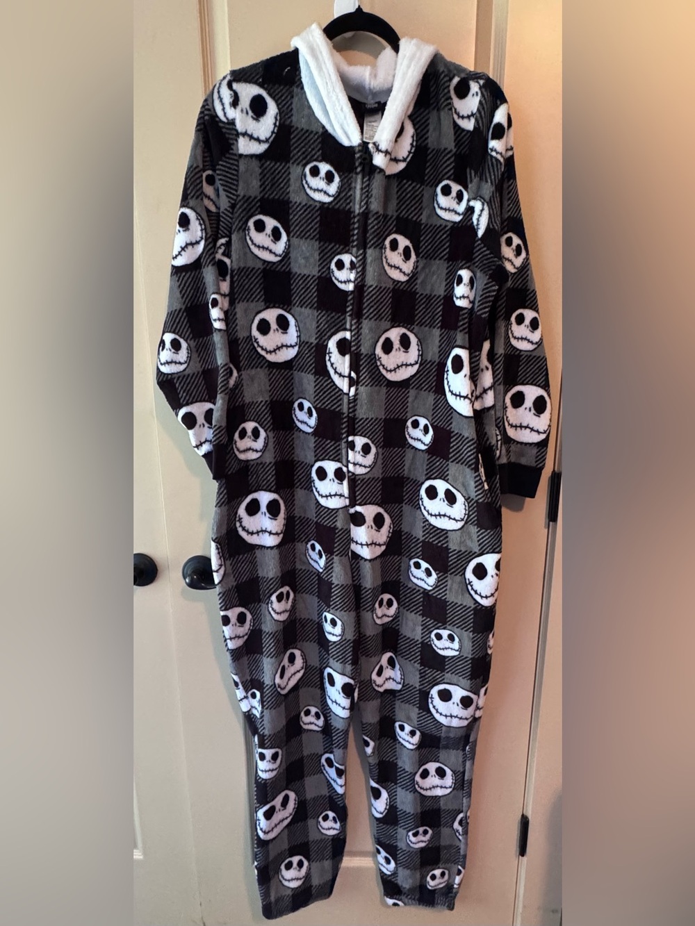 Disney Women's Nightmare Before Christmas Union Suit with Hood, Size 2X